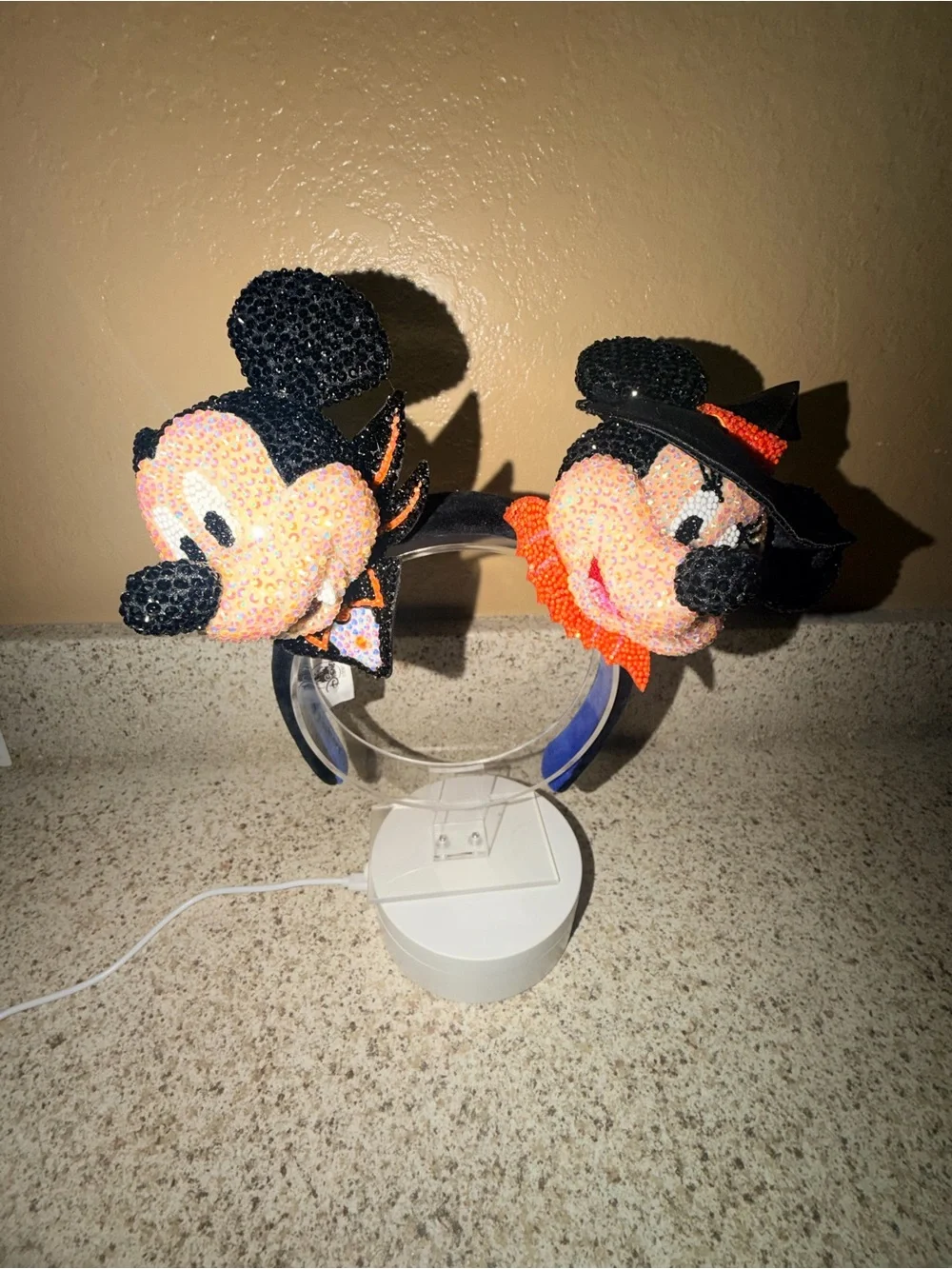NWOT Disney Create Your Own Plushes Bedazzled Halloween Mickey & Minnie